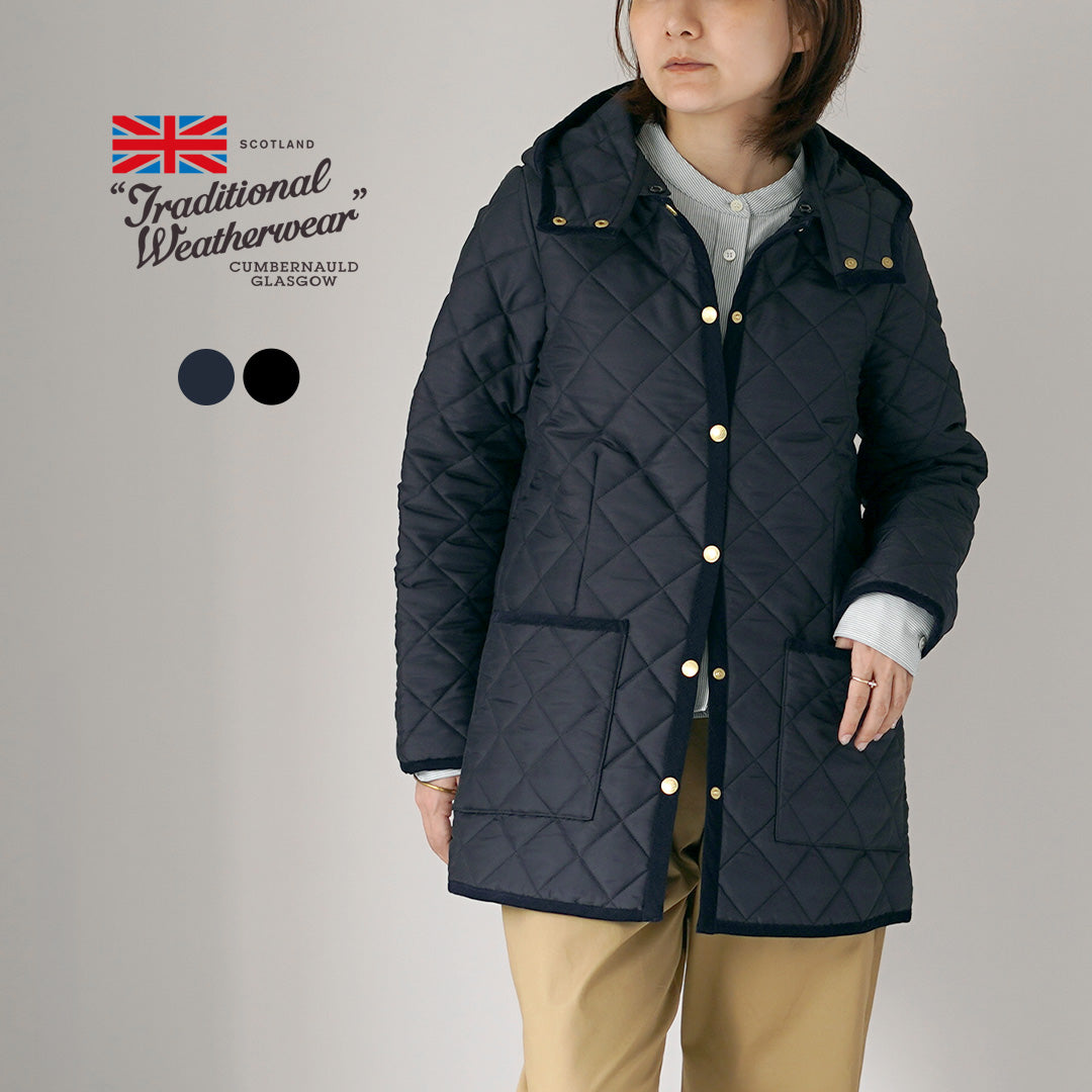 TRADITIONAL WEATHERWEAR(トラディショナル ウェザーウェア) ARKLEY MIDDLE HOOD アークリー ミドル フ―ディー キルティング コート