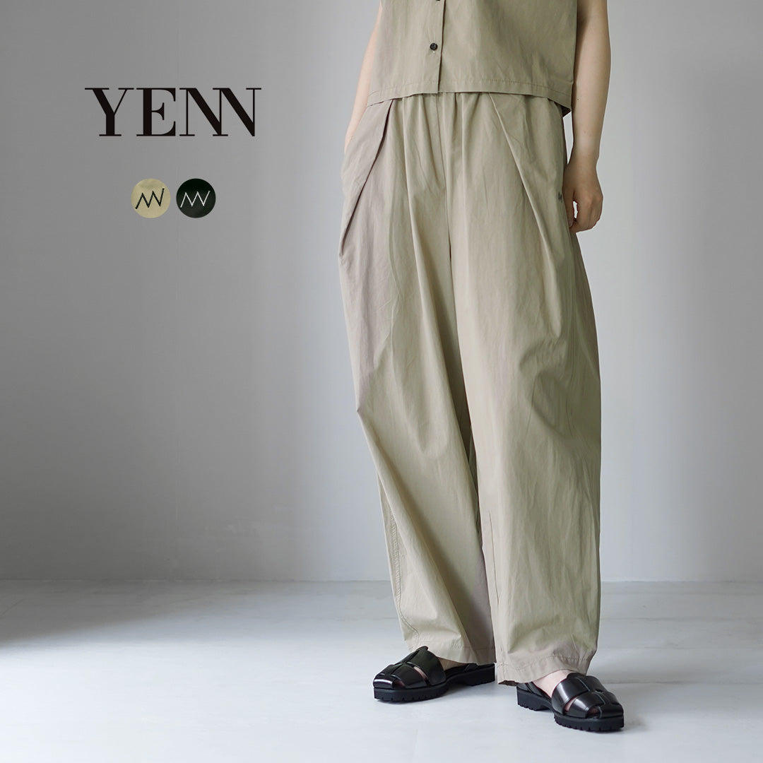 YENN(イェン) ウエストリブ カーブパンツ