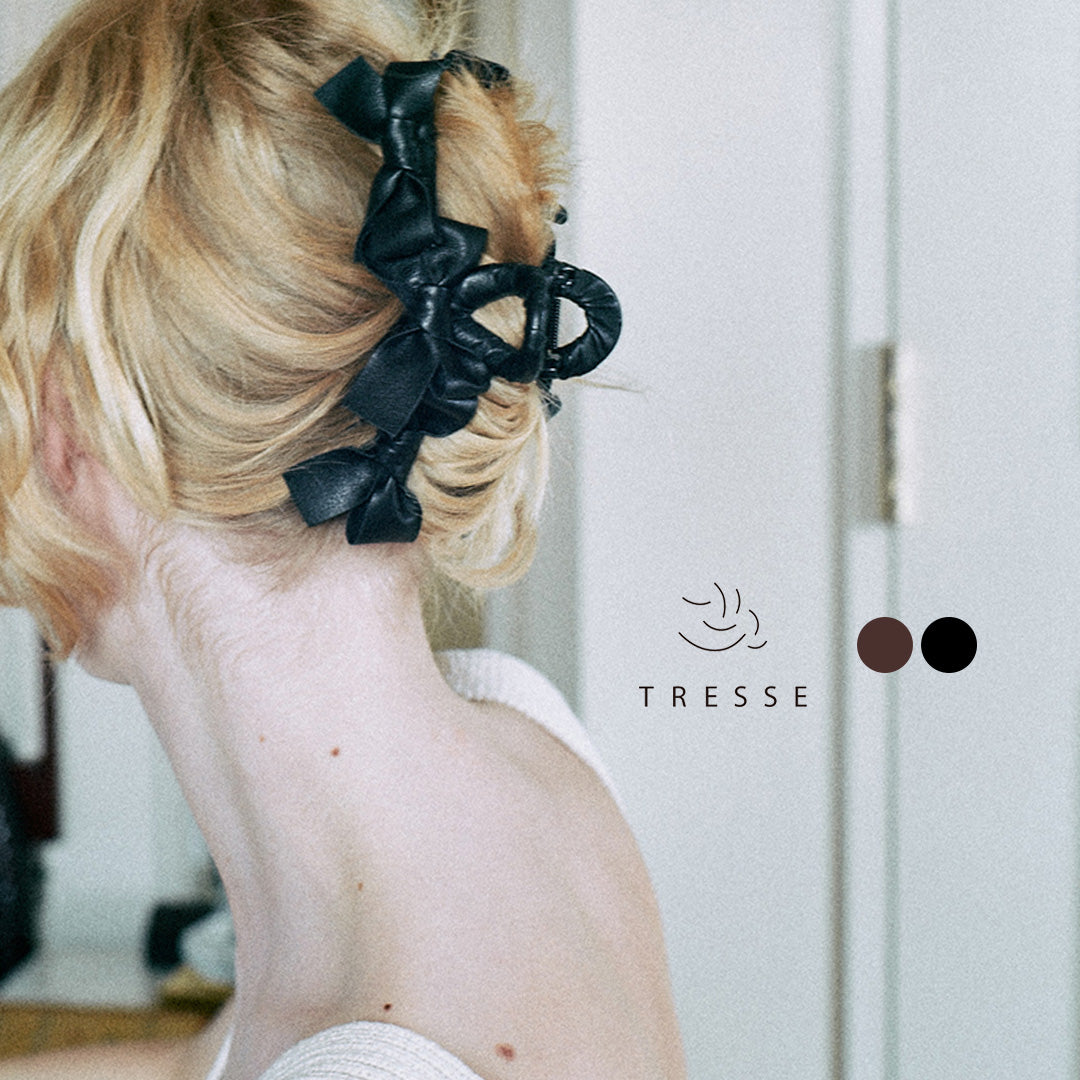 TRESSE(トレス) レザー リュバン(リボン) クリップ