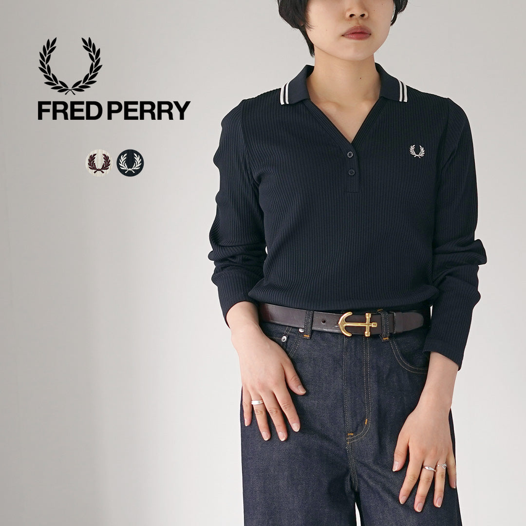FRED PERRY(フレッドペリー) G3164 リブニット ポロシャツ TWIN TIPPED RIBBED POLO SHIRT