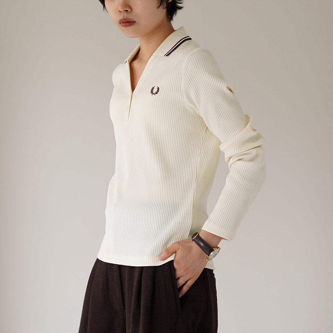 FRED PERRY(フレッドペリー) G3164 リブニット ポロシャツ TWIN TIPPED RIBBED POLO SHIRT