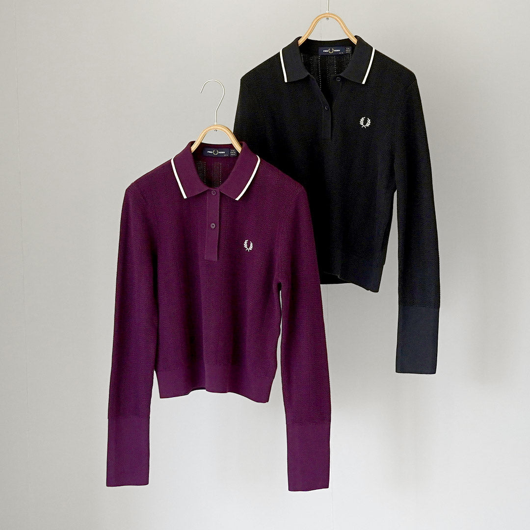 FRED PERRY(フレッドペリー) K3126 テクスチャード ニット ポロシャツ TEXTURED KNITTED SHIRT