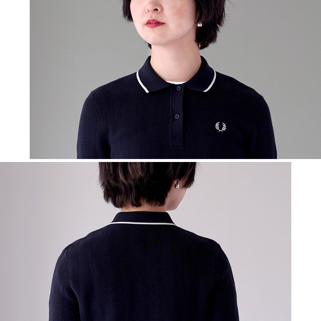 FRED PERRY(フレッドペリー) K3126 テクスチャード ニット ポロシャツ TEXTURED KNITTED SHIRT