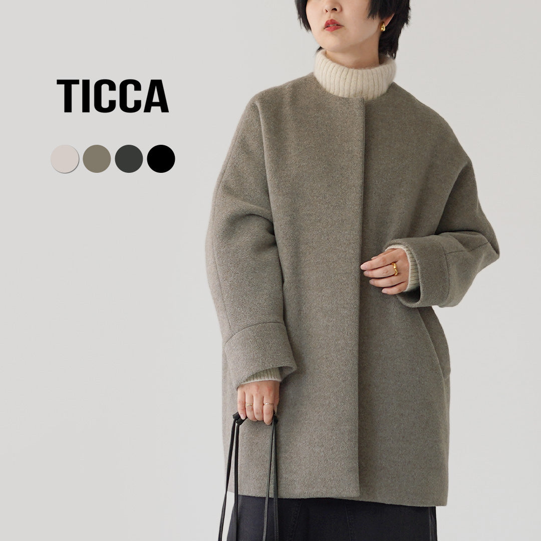 TICCA(ティッカ) ノーカラーテントコート 日本製