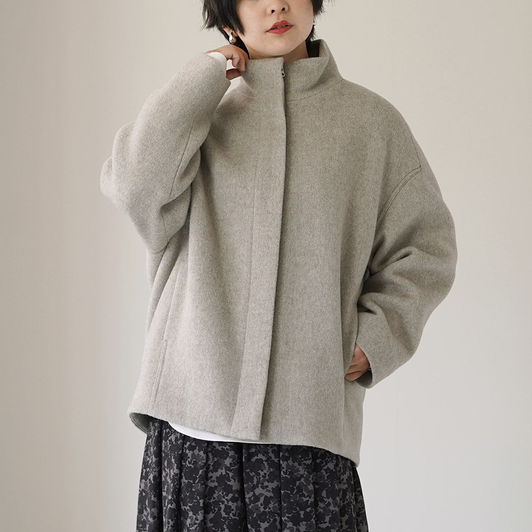 TICCA(ティッカ) スタンドネックブルゾン ウール 日本製