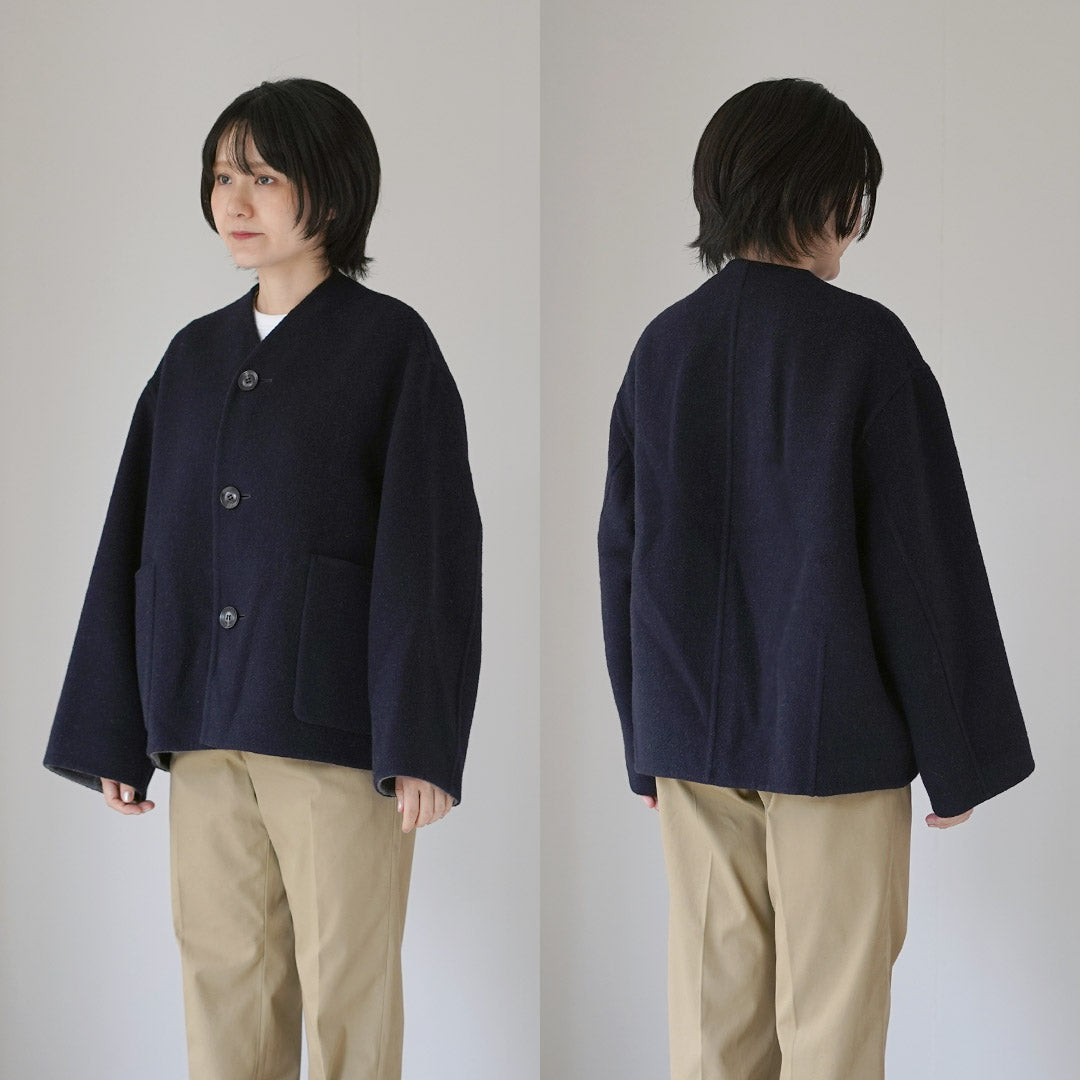 LE GLAZIK(ル グラジック) ノーカラー リバーシブルジャケット