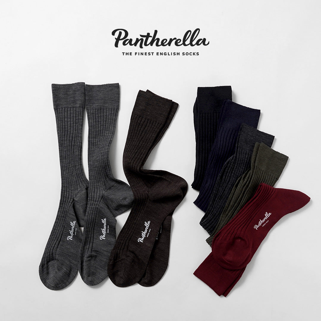 PANTHERELLA(パンセレラ) 5×3リブ メリノウールソックス ラブルヌム イタリア製 / メンズ 靴下