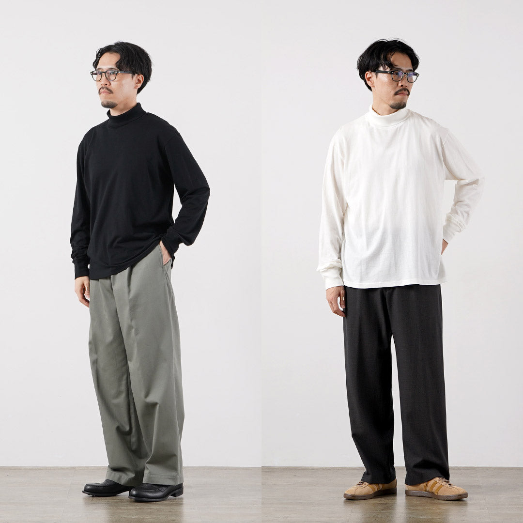 FILMELANGE(フィルメランジェ) コード コットンカシミヤ天竺 タートルネックTシャツ 日本製