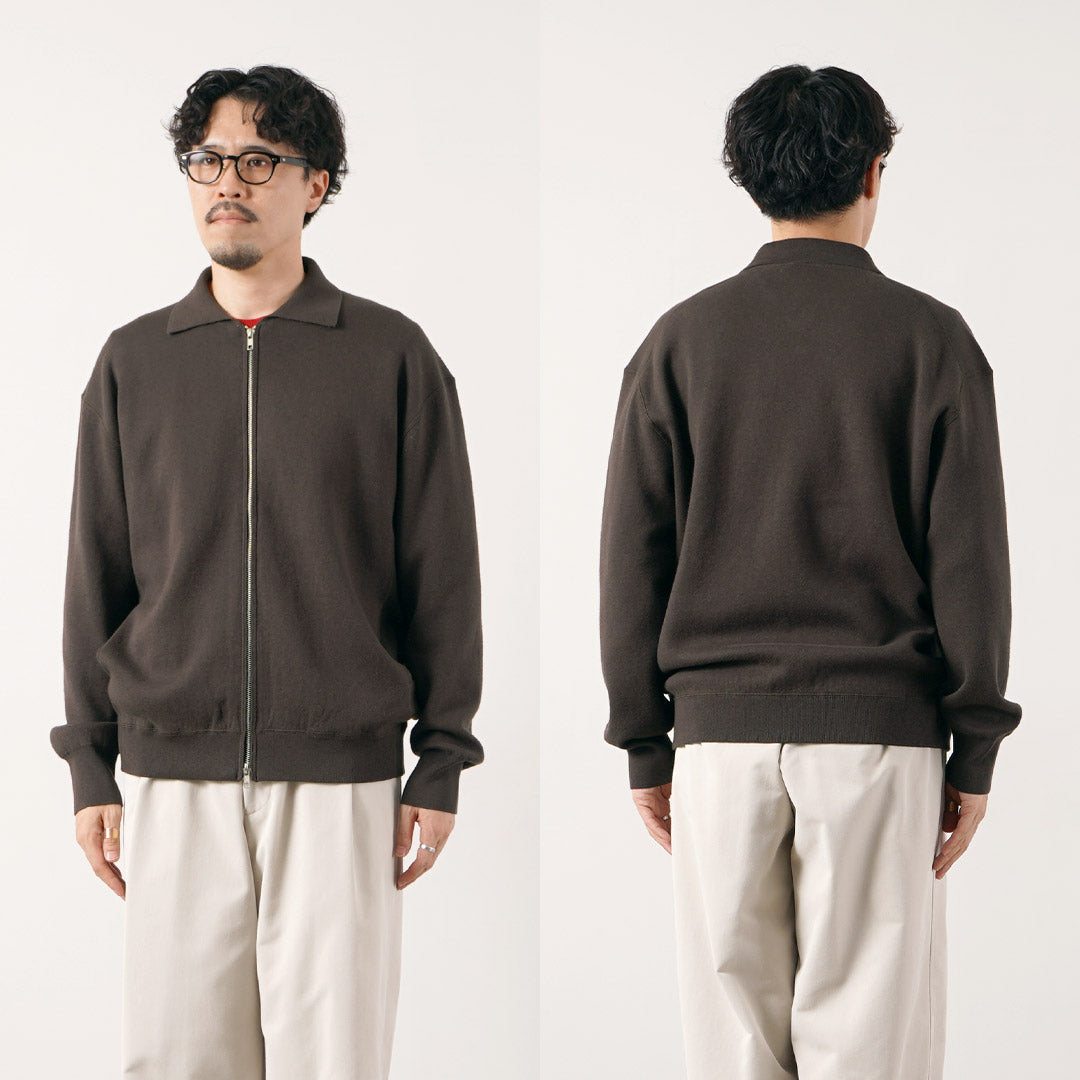 RYE TENDER(ライテンダー) マーシャル コットンカシミア ジップアップ ニットカーディガン
