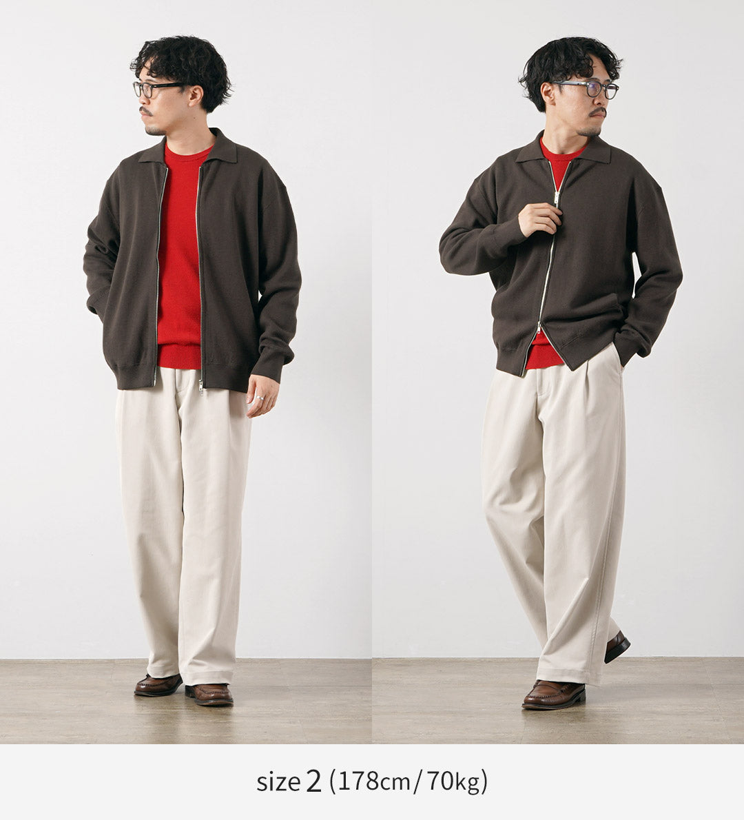 RYE TENDER(ライテンダー) マーシャル コットンカシミア ジップアップ ニットカーディガン