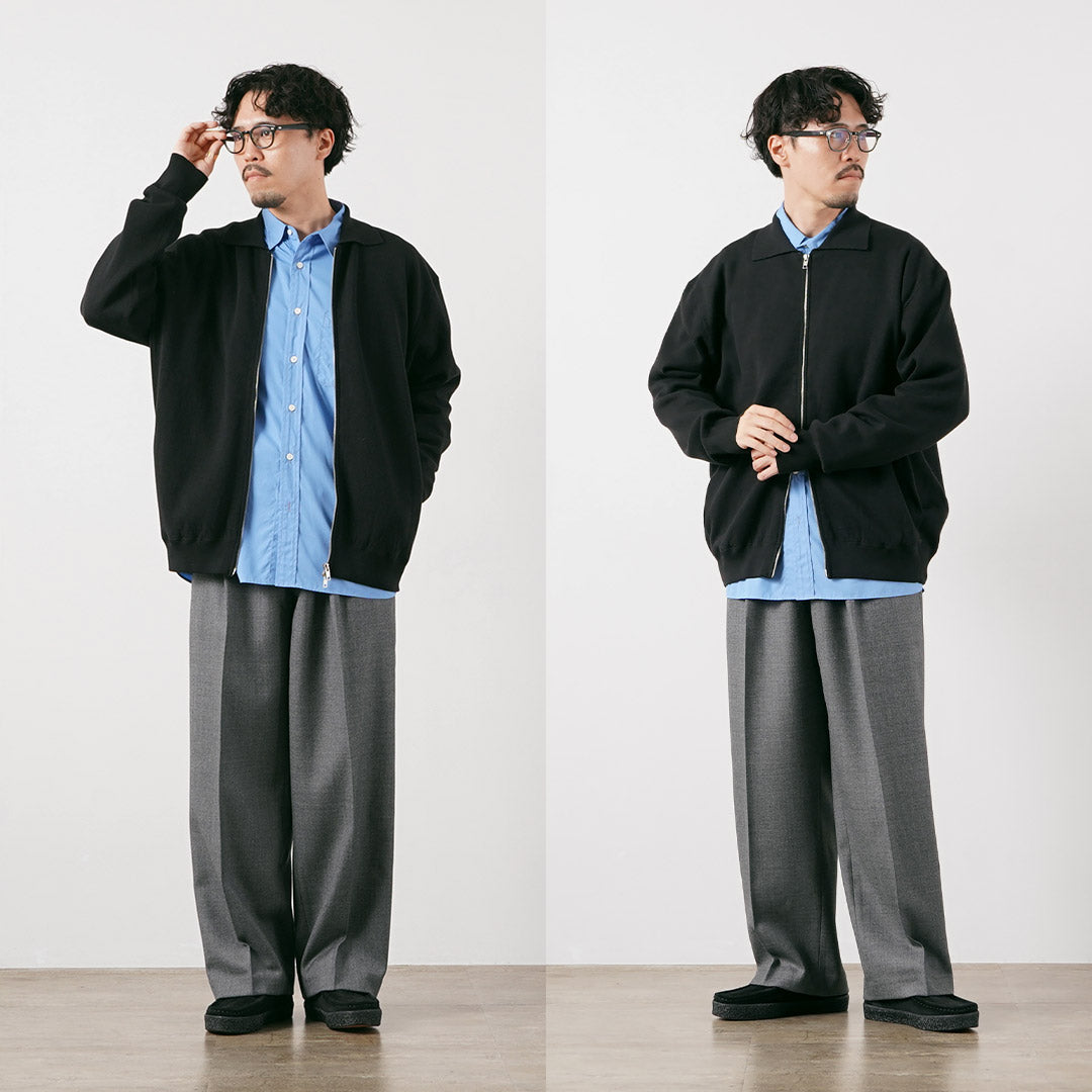 RYE TENDER(ライテンダー) マーシャル コットンカシミア ジップアップ ニットカーディガン