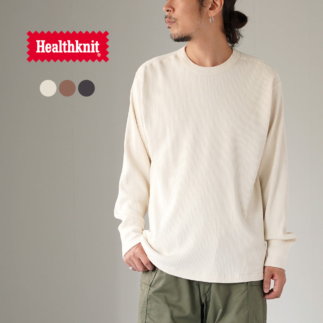 HEALTHKNIT(ヘルスニット) アーミーリブ クルーネック ロングスリーブ