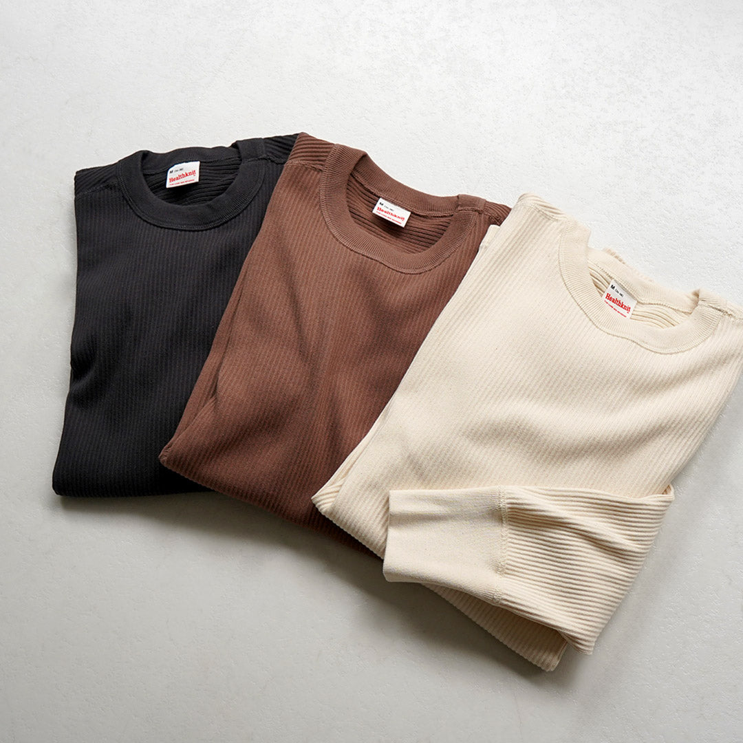HEALTHKNIT(ヘルスニット) アーミーリブ クルーネック ロングスリーブ