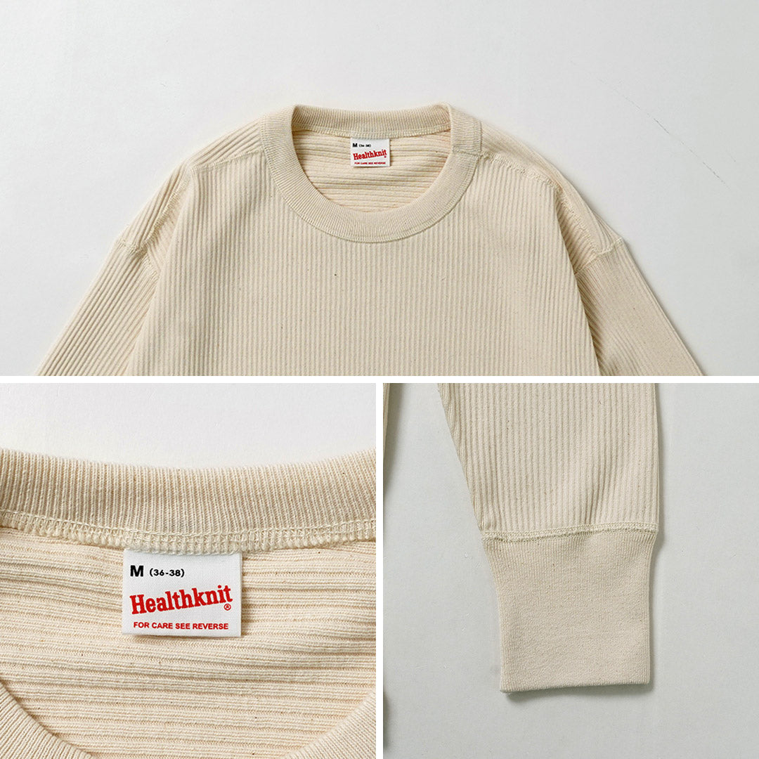 HEALTHKNIT(ヘルスニット) アーミーリブ クルーネック ロングスリーブ
