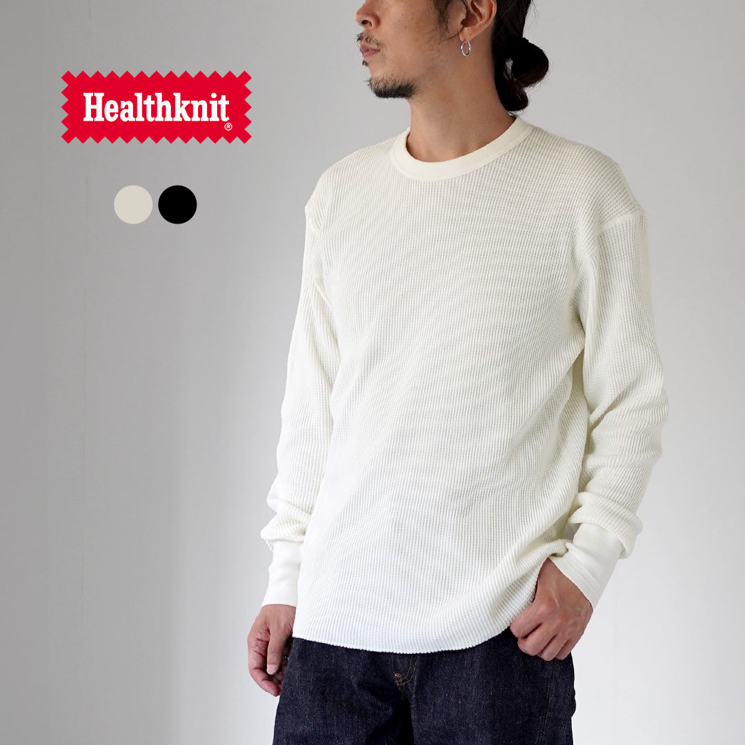 HEALTHKNIT(ヘルスニット) サーマルキングワッフル クルーネック ロングスリーブ