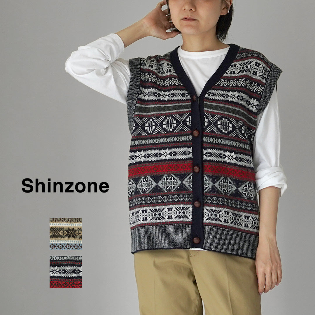 SHINZONE(シンゾーン) フェアアイル ニット ベスト 26AMSNI08