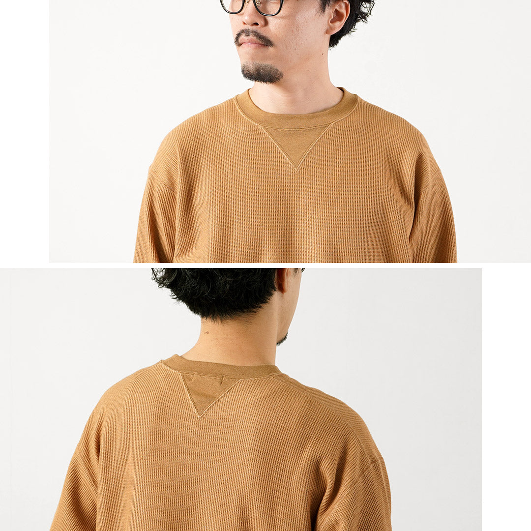 UNDYED(アンダイド) ワッフル ガゼットクルー Tシャツ 日本製