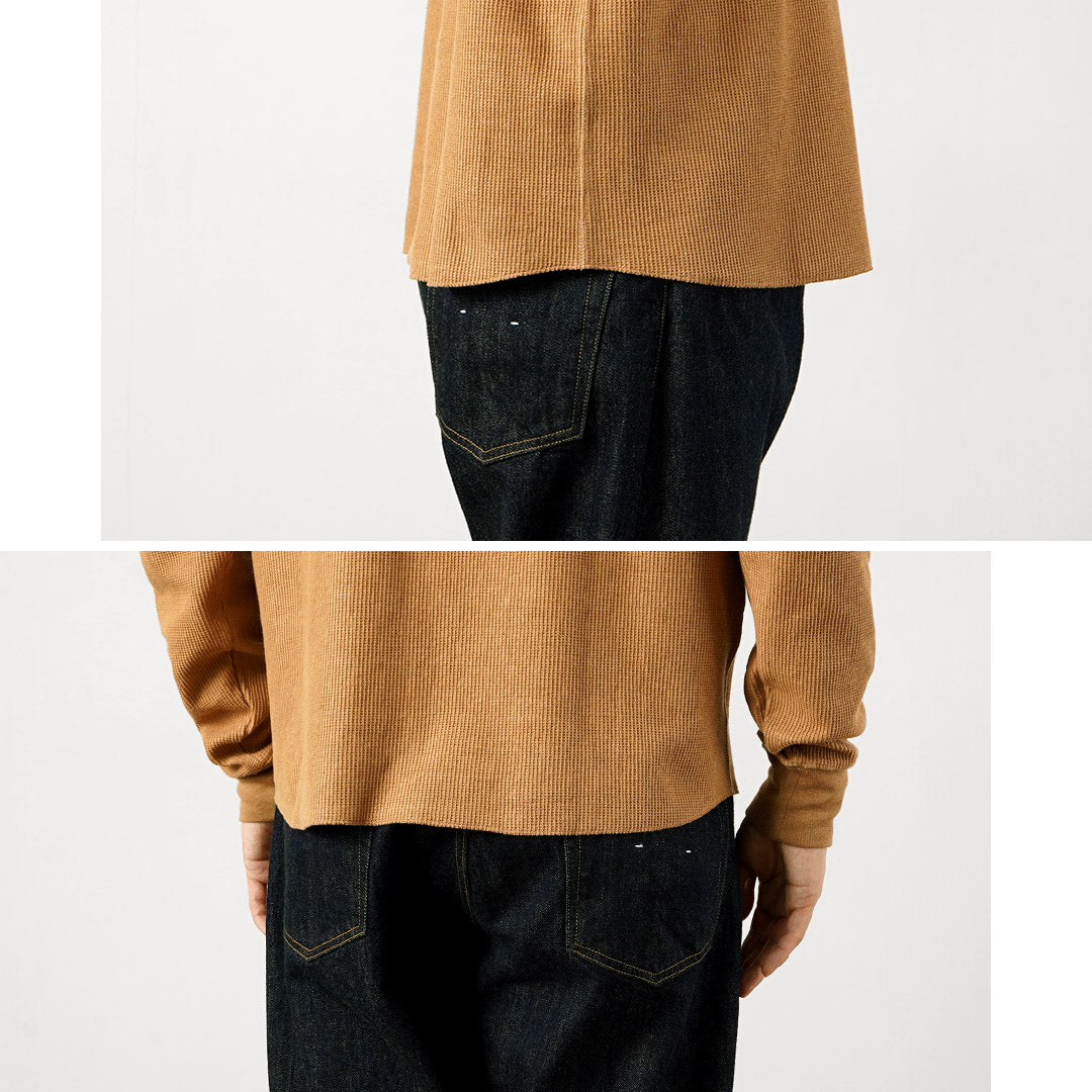 UNDYED(アンダイド) ワッフル ガゼットクルー Tシャツ 日本製