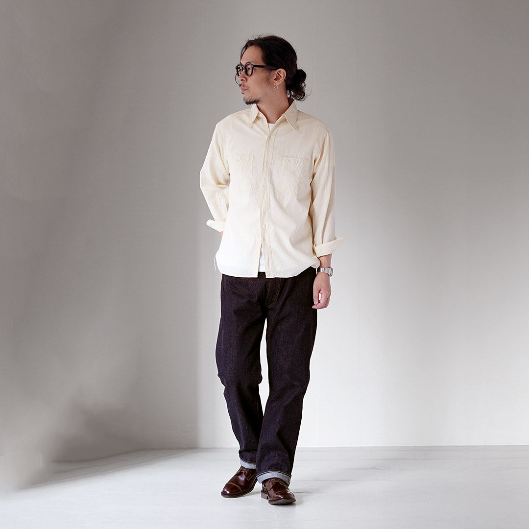 BUZZ RICKSONS(バズリクソンズ) ホワイトシャンブレー ワークシャツ 日本製