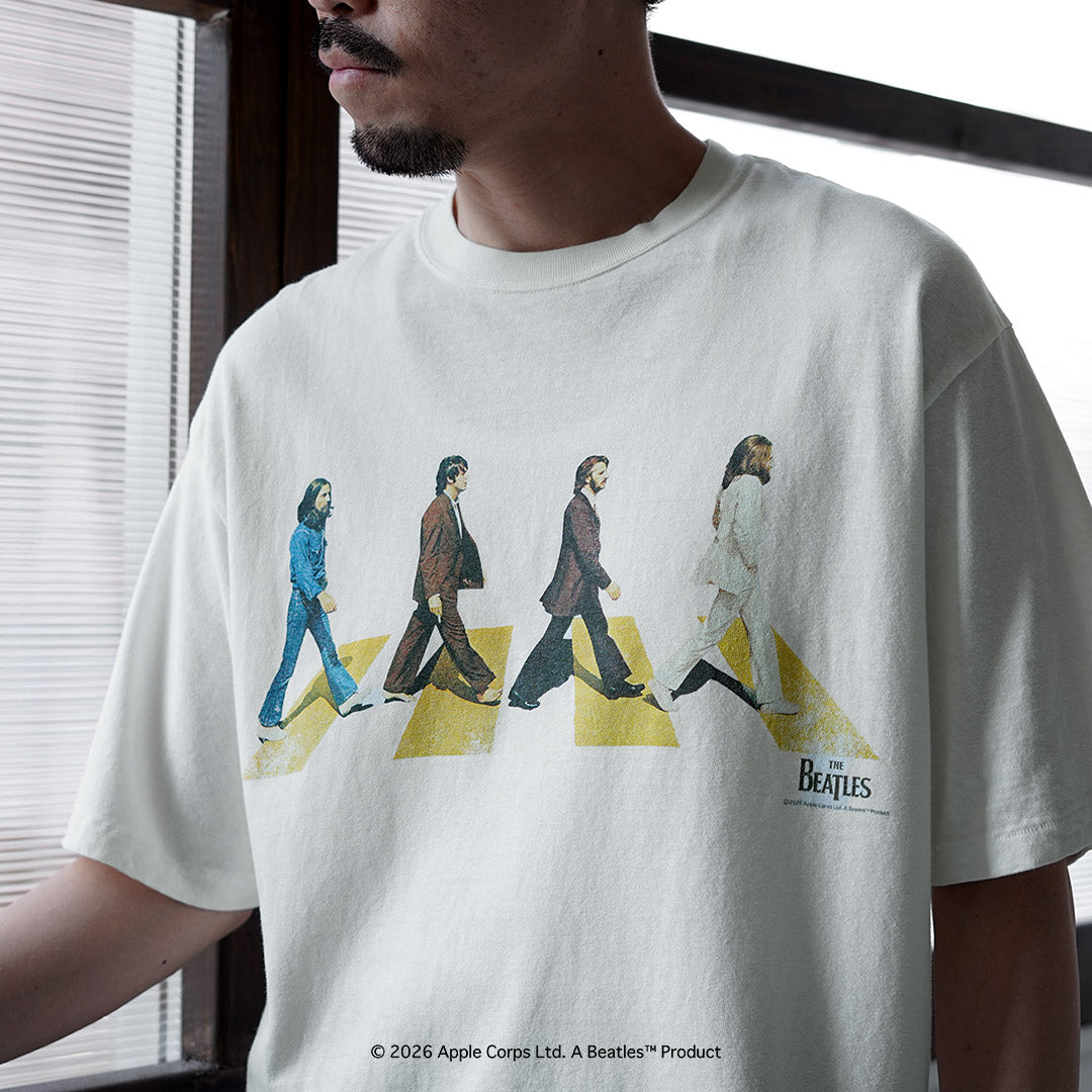 FREE RAGE(フリーレイジ) ビートルズ×フリーレイジ ラストレコーディング リサイクルコットン ショートスリーブTシャツ 日本製