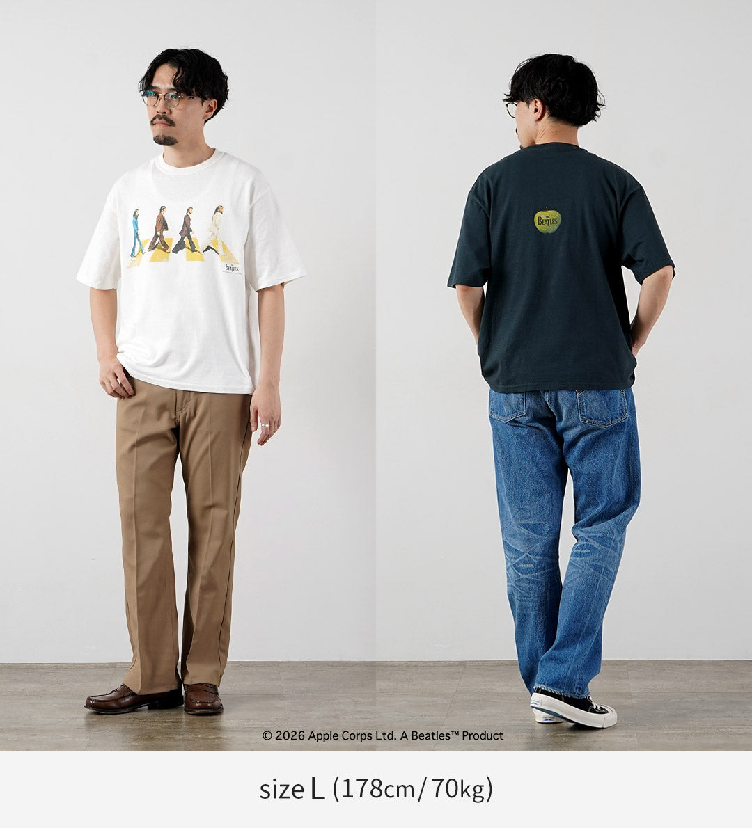 FREE RAGE(フリーレイジ) ビートルズ×フリーレイジ ラストレコーディング リサイクルコットン ショートスリーブTシャツ 日本製