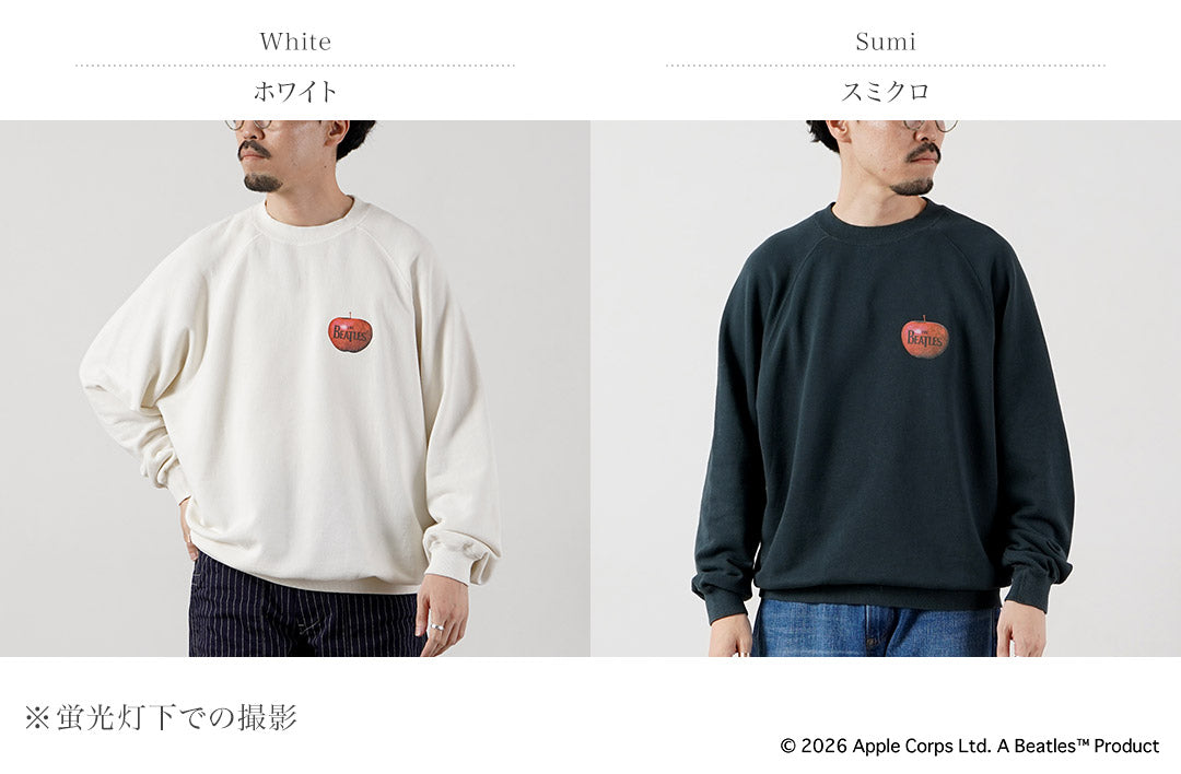 FREE RAGE(フリーレイジ) ビートルズ×フリーレイジ ラストリリース ラグラン クルースウェット 日本製