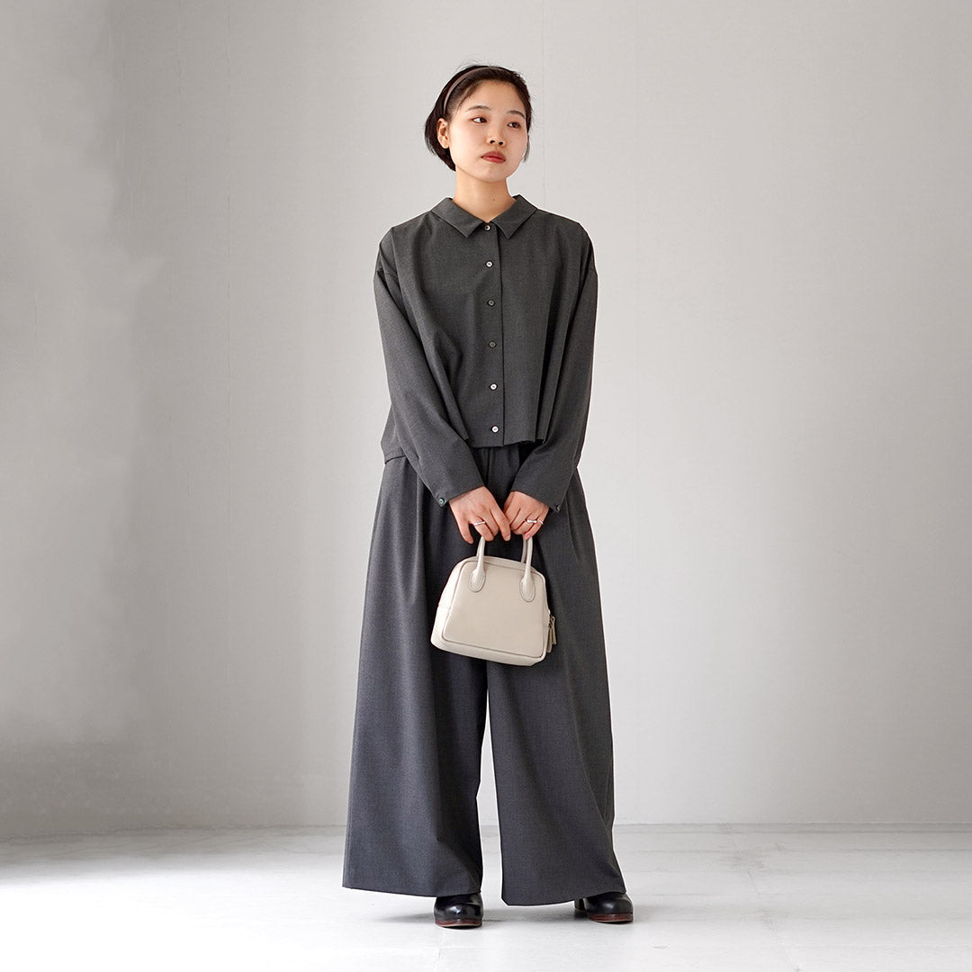 mizuiro ind(ミズイロインド) T/R ワイドシャツ 日本製
