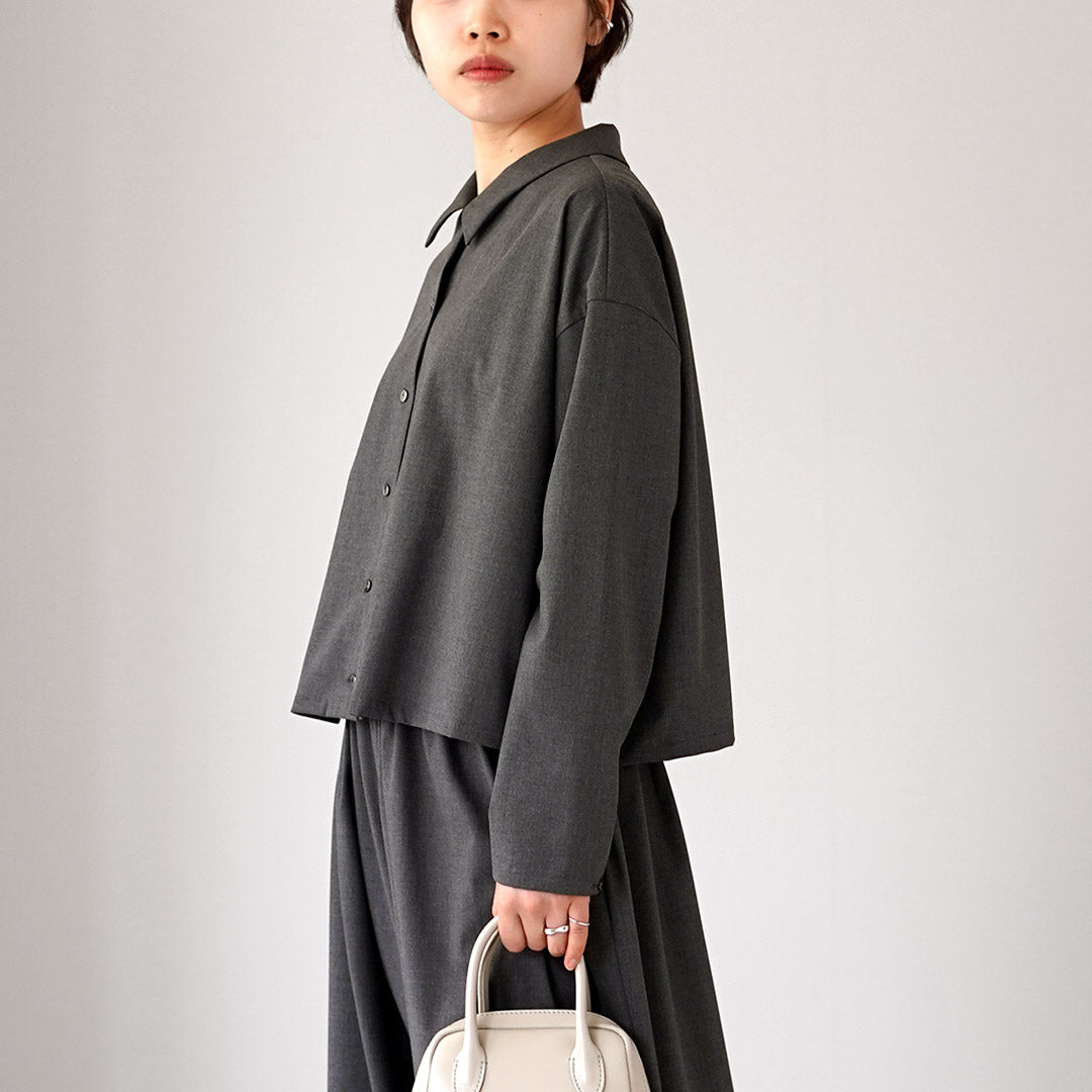 mizuiro ind(ミズイロインド) T/R ワイドシャツ 日本製