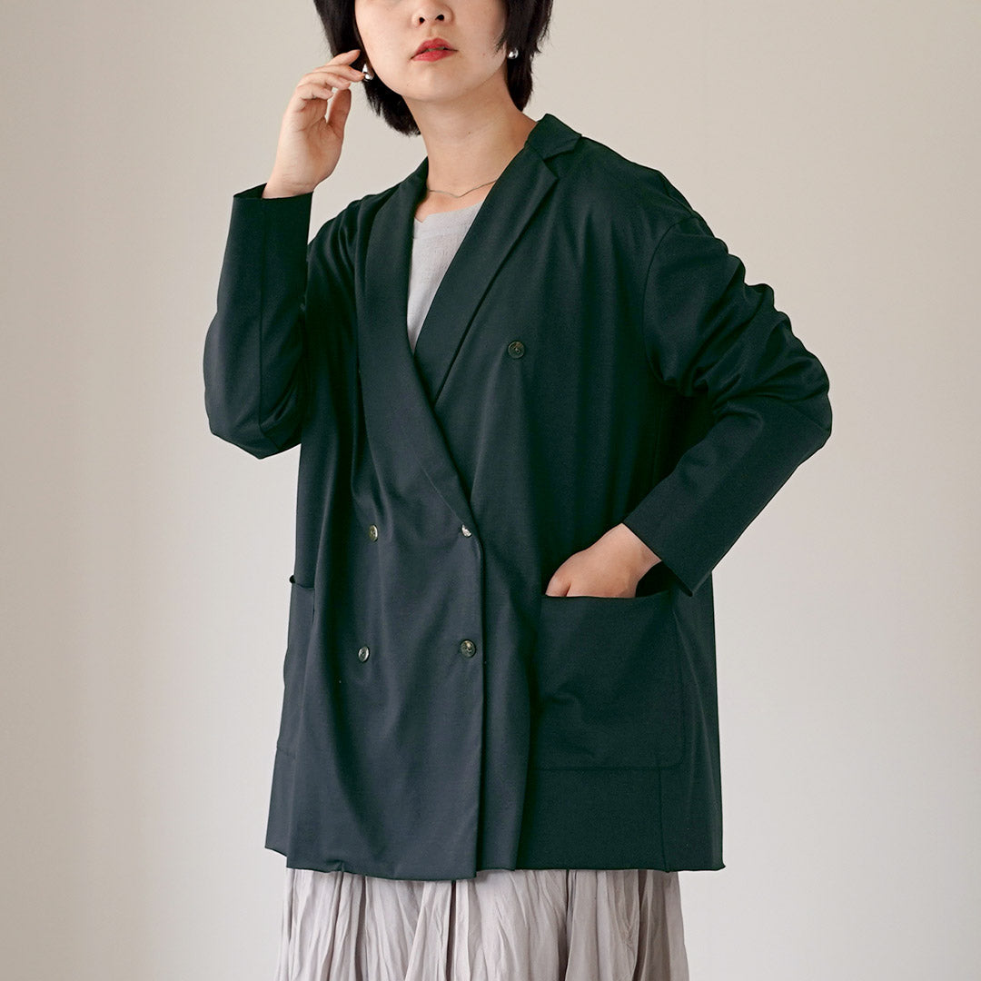 mizuiro ind(ミズイロインド) カット ダブルブレステッド カーディガン 日本製