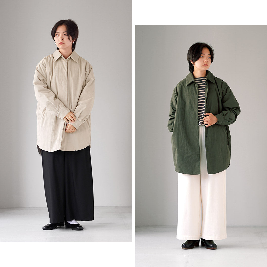mizuiro ind(ミズイロインド) パディング オーバーサイズ シャツジャケット