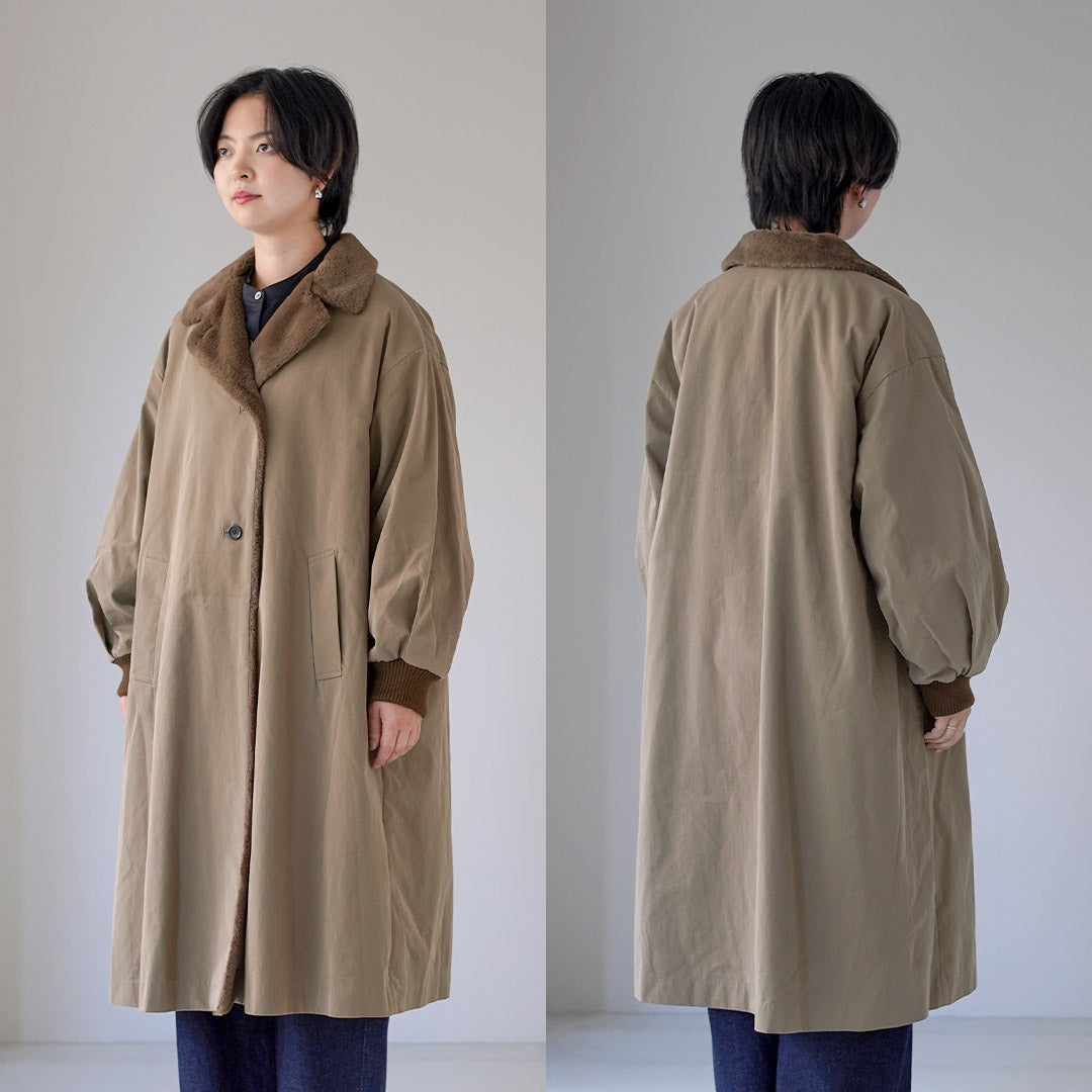 mizuiro ind(ミズイロインド) バック ボア コート