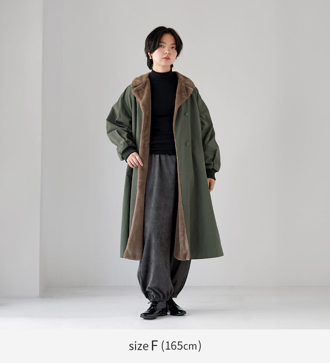 mizuiro ind(ミズイロインド) バック ボア コート