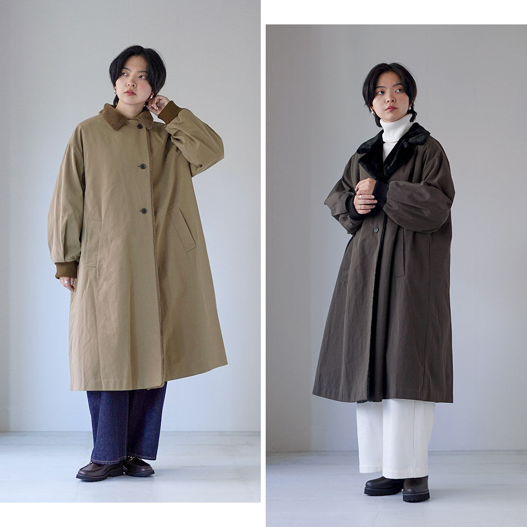 mizuiro ind(ミズイロインド) バック ボア コート