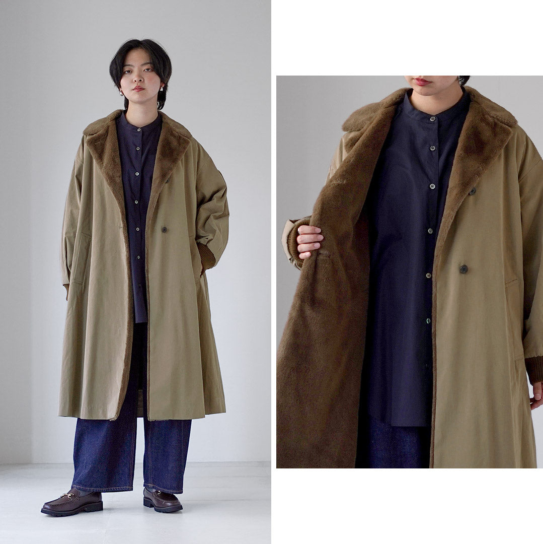 mizuiro ind(ミズイロインド) バック ボア コート