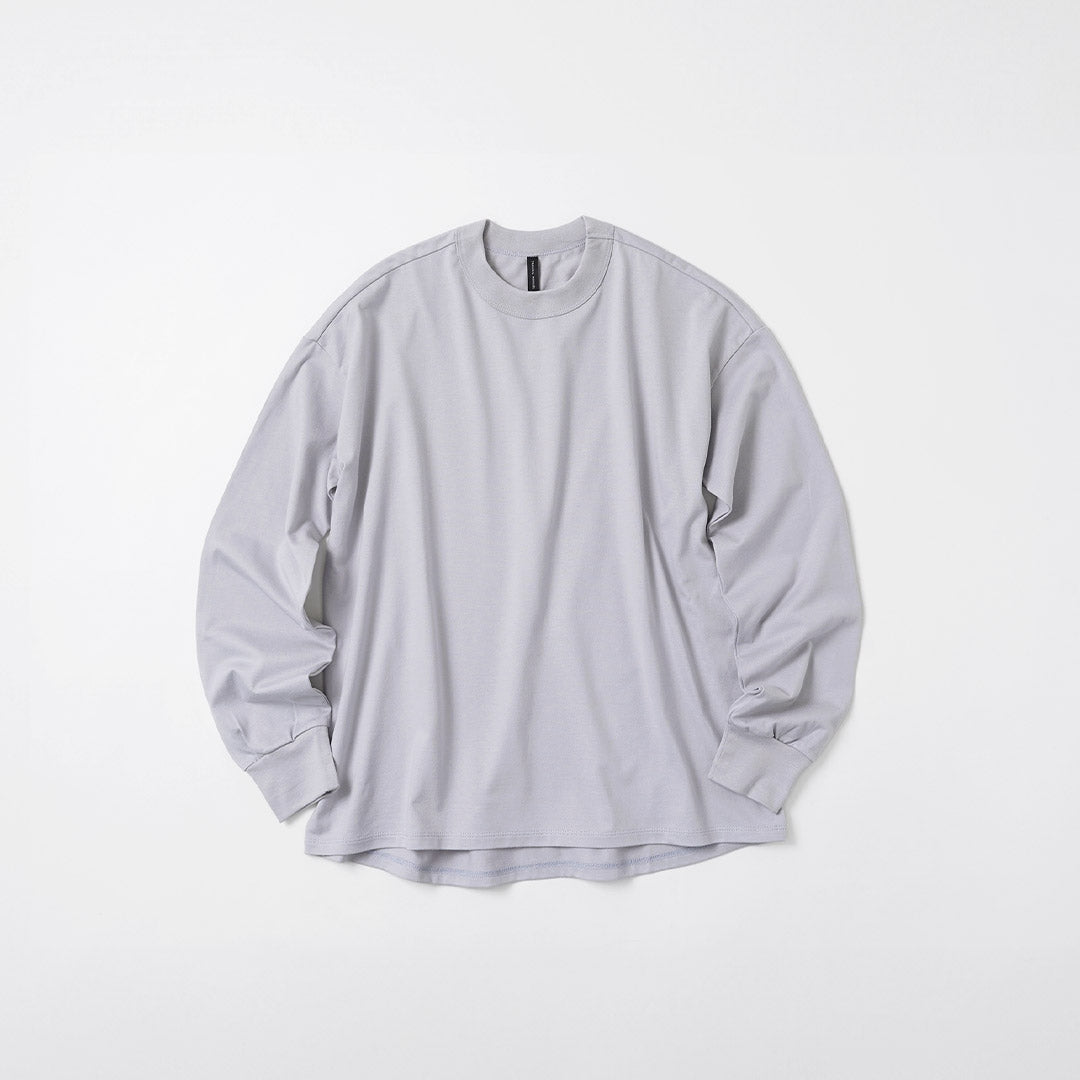 TRAVAIL MANUEL(トラバイユマニュアル) ミディ天竺 バックラウンド ロングスリーブ Tシャツ 日本製