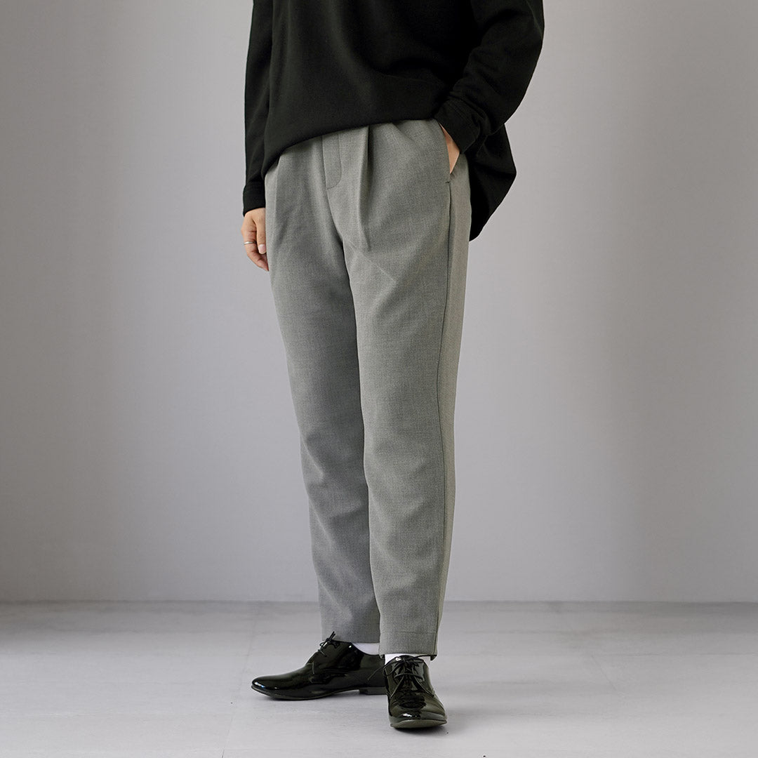 TRAVAIL MANUEL(トラバイユマニュアル) Wクロス ワンタックストレート パンツ 日本製