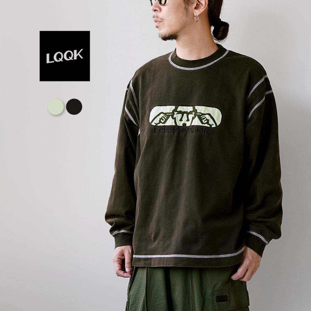 LQQK STUDIO(ルックスタジオ) グラフィック ステッチ クルーネック