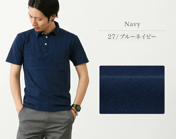 BARNS (バーンズ) 吊り編み 天竺 ポロシャツ