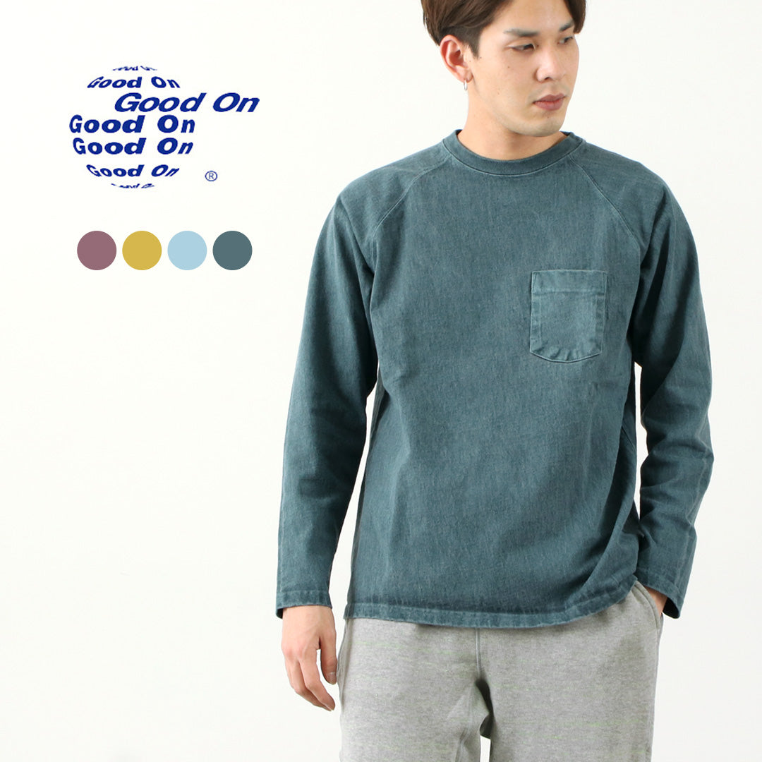 【20%OFF】GOOD ON(グッドオン) ヘビー ラグラン ポケット Tシャツ ロングスリーブ