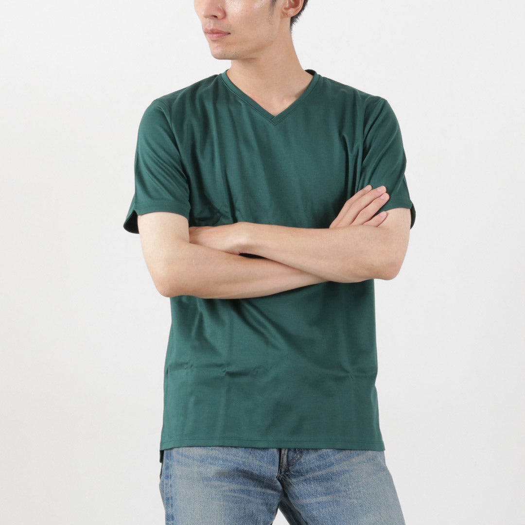 【50%OFF】RE MADE IN TOKYO JAPAN(アールイー) 東京メイド ドレスTシャツ Vネック 2023年モデル