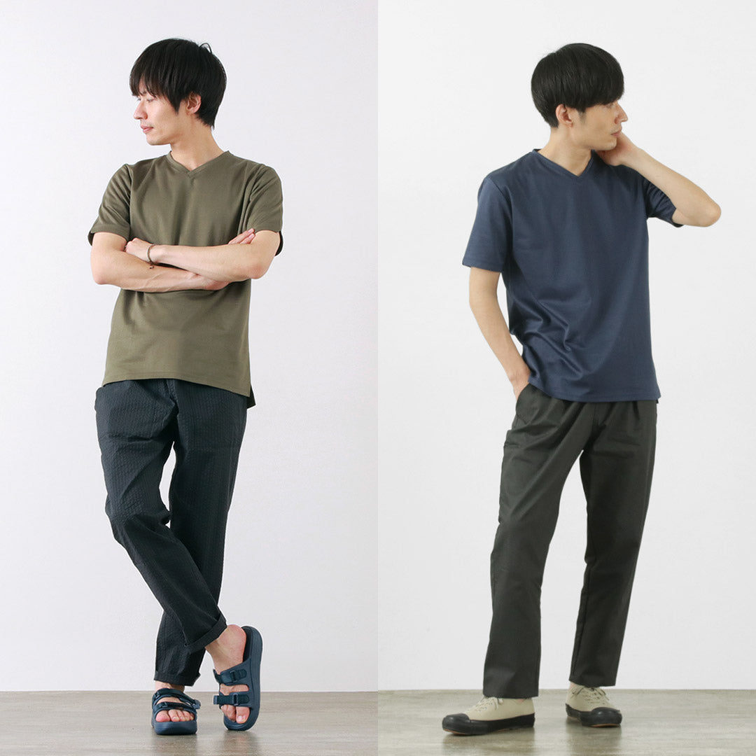 【50%OFF】RE MADE IN TOKYO JAPAN(アールイー) 東京メイド ドレスTシャツ Vネック 2023年モデル