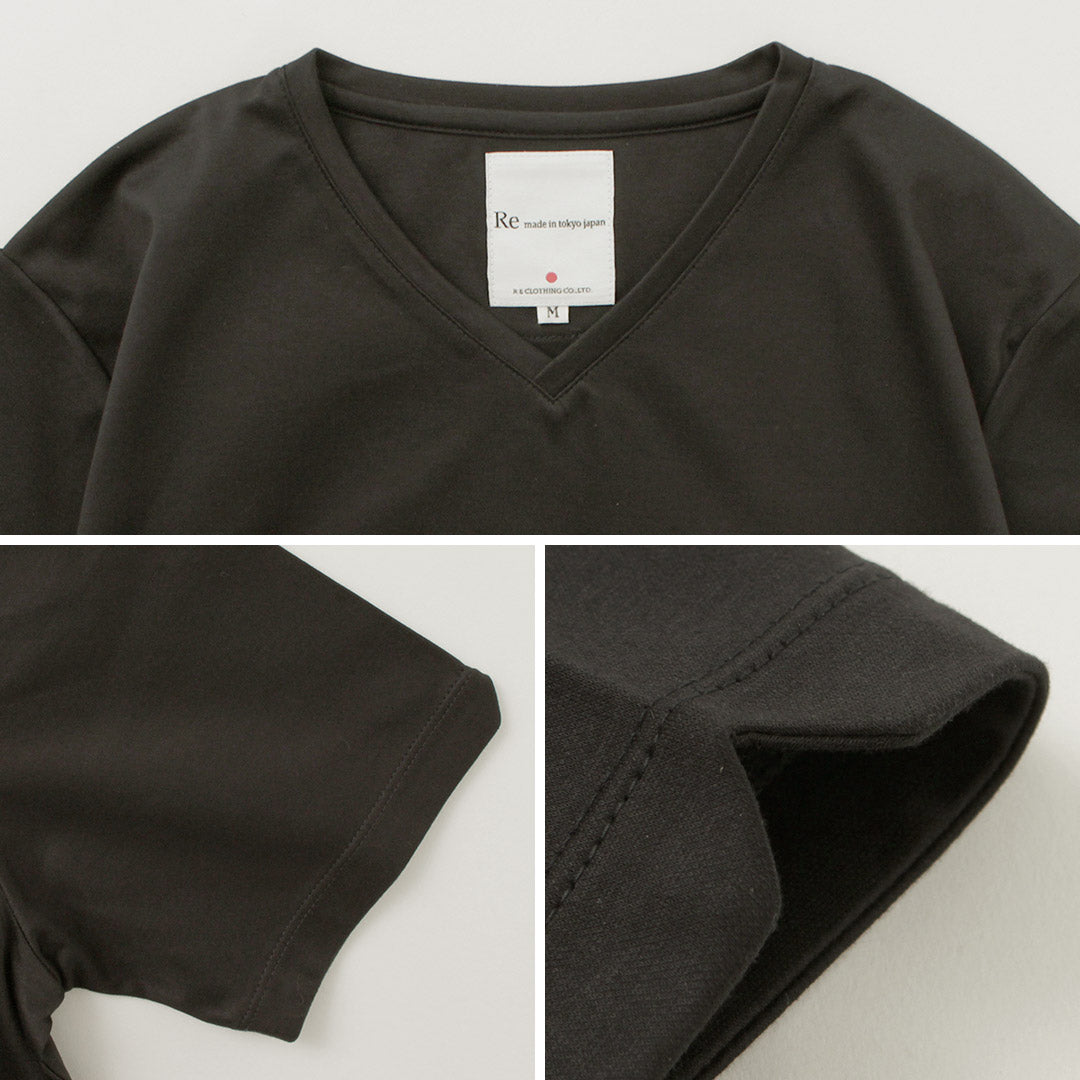 【50%OFF】RE MADE IN TOKYO JAPAN(アールイー) 東京メイド ドレスTシャツ Vネック 2023年モデル