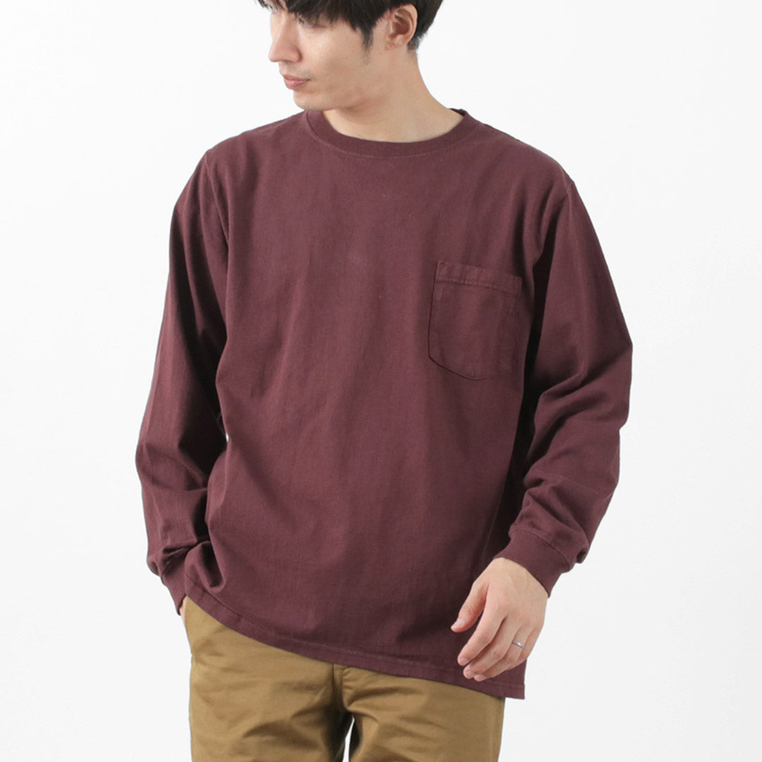【50%OFF】GOODWEAR(グッドウェア) クルーネック ポケット Tシャツ 長袖