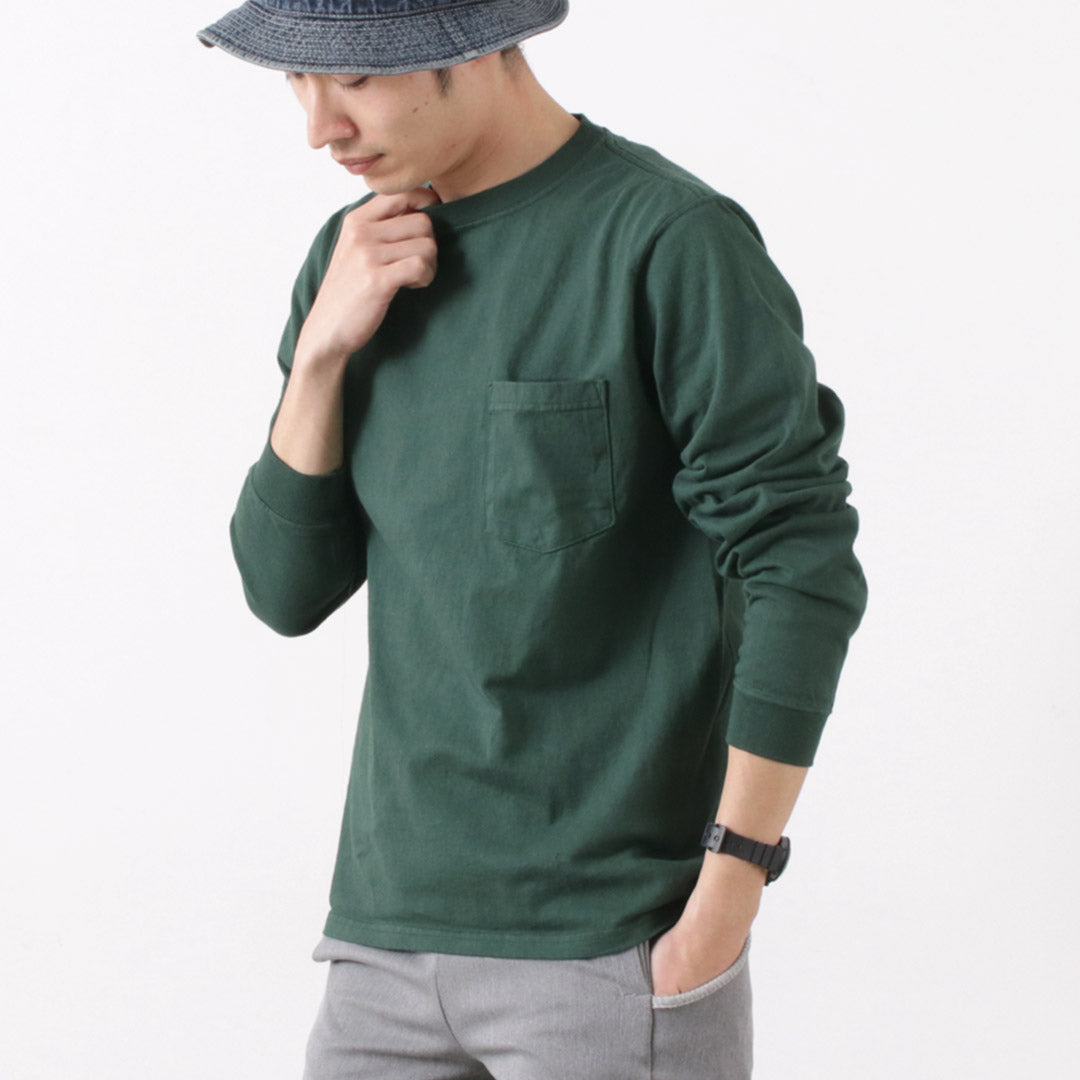 【50%OFF】GOODWEAR(グッドウェア) クルーネック ポケット Tシャツ 長袖