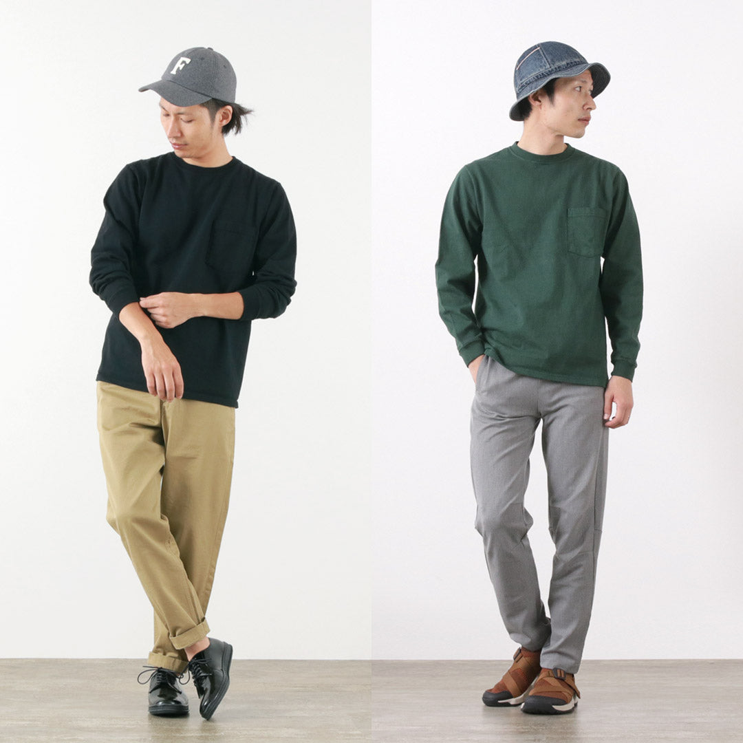 【50%OFF】GOODWEAR(グッドウェア) クルーネック ポケット Tシャツ 長袖