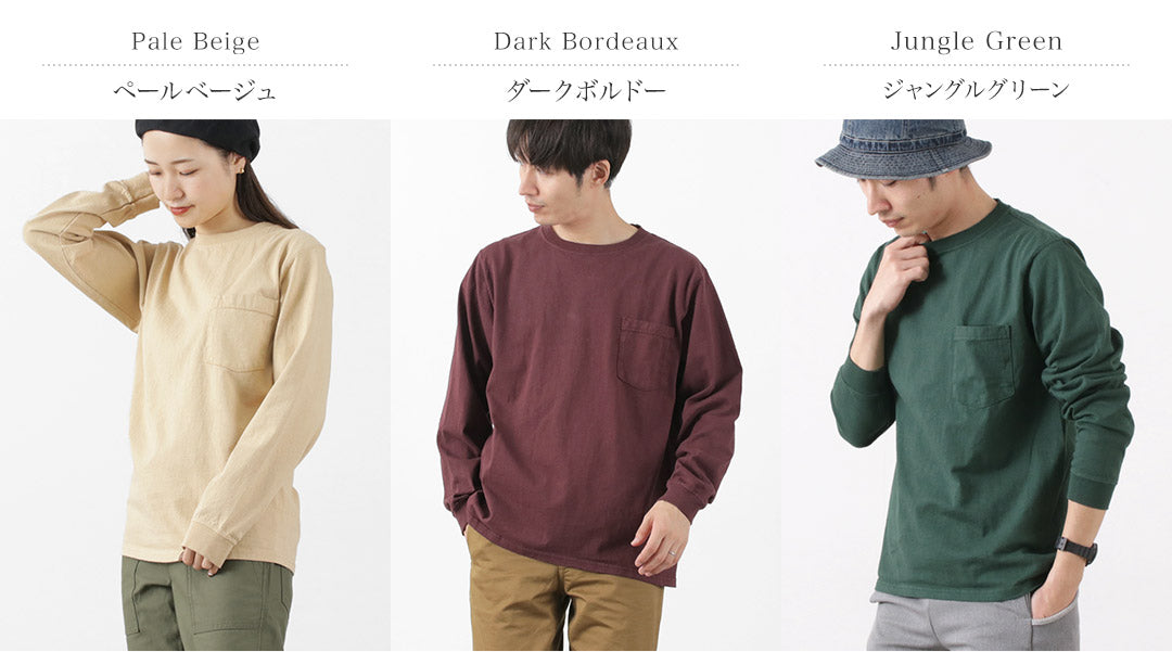 【50%OFF】GOODWEAR(グッドウェア) クルーネック ポケット Tシャツ 長袖