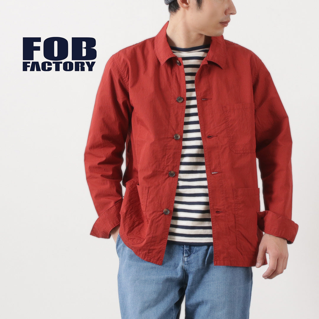 【30%OFF】FOB FACTORY(FOBファクトリー) F2394 フレンチ シャツジャケット 2023年モデル