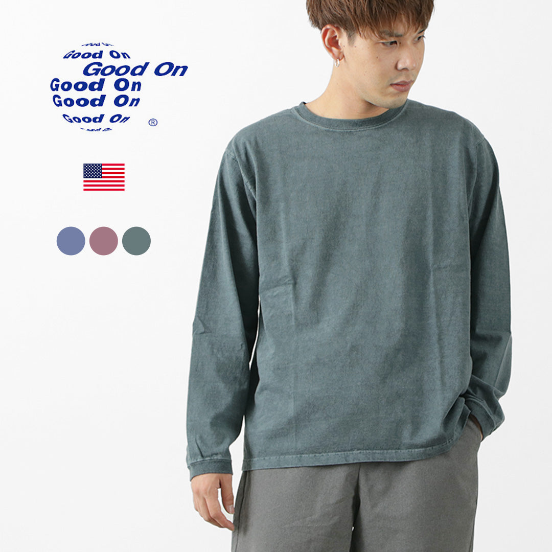 【20%OFF】GOOD ON(グッドオン) ロングスリーブ クルーTシャツ