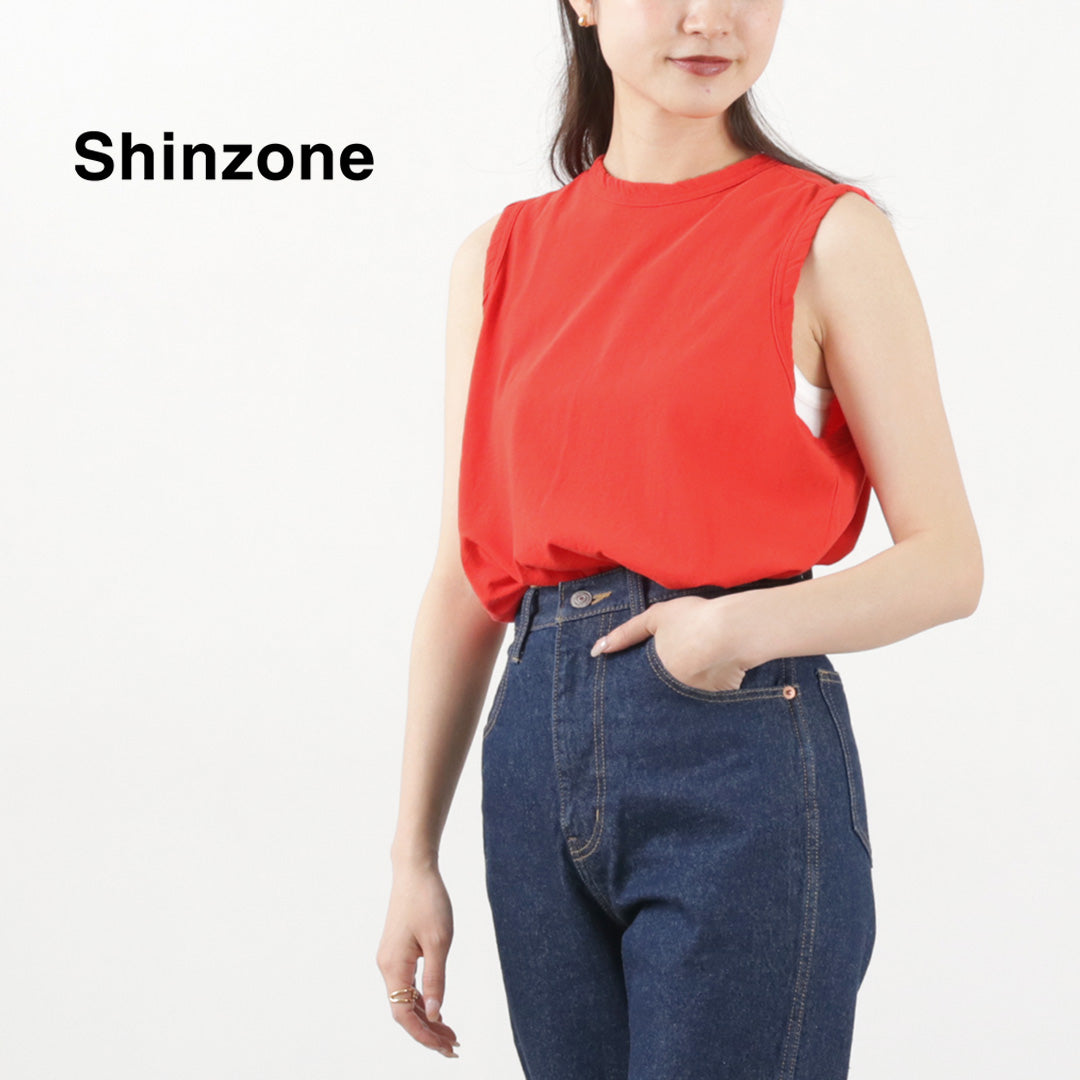 【30%OFF】SHINZONE(シンゾーン) ハイツイストコットン スリーブレスカットソー 2024年モデル 23MMSCU02