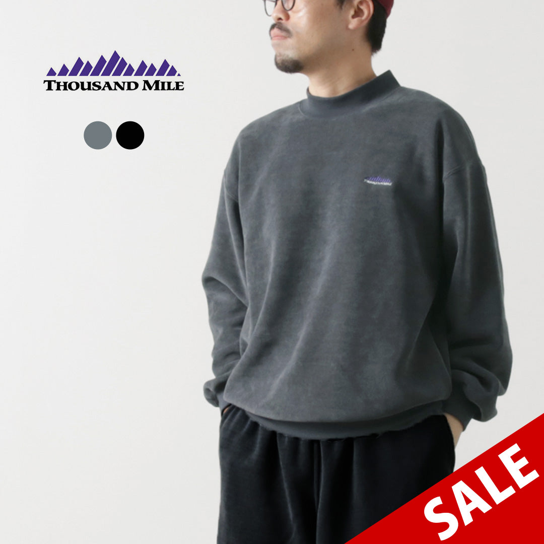 【50%OFF】THOUSAND MILE(サウザンドマイル) ニットフリース モックネック スウェット2025年モデル